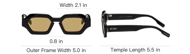 McQ Alexander McQueen Acetate Irregular Shape Sunglasses Men's Black-3