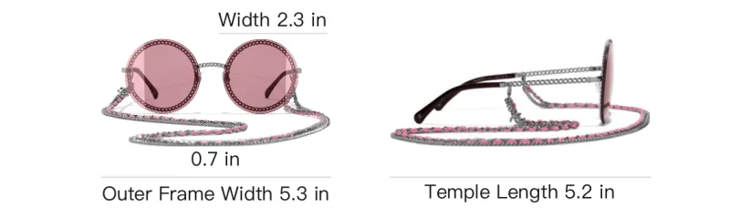 CHANEL 2000s Chain Sunglasses-3