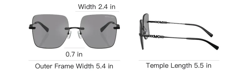 MICHAEL KORS Quebec Square Frame Sunglasses-5