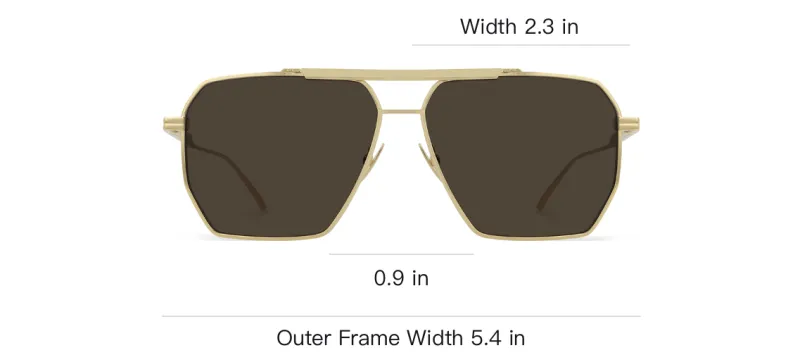 Bottega Veneta Pilot Frame Sunglasses-3