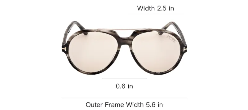 TOM FORD Aalto Pilot frame Sunglasses-3