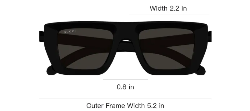 GUCCI Logo lettering Square Sunglasses-2