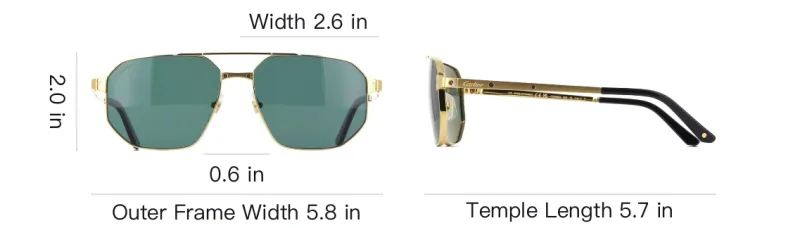 Cartier Naviagator Frame Sunglasses-3