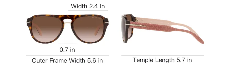MICHAEL KORS Plastic Aviator Sunglasses Men's Deep Tortoiseshell-3