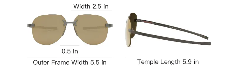 TAG HEUER Oval Sunglasses Men's Gray-3