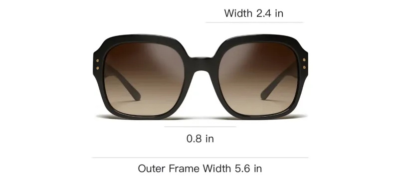 TORY BURCH Acetate Square Sunglasses Women's Black-3