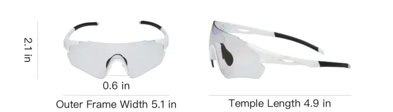 PRINCE TR90 Irregular Shape Sunglasses Unisex White-3