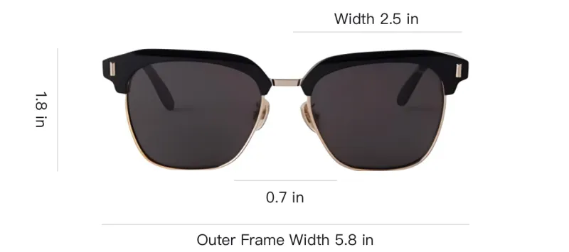 Mulberry Biological Resin Square Sunglasses Unisex Black-3