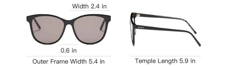 DKNY Metal Acetate Butterfly Sunglasses Unisex Black-3