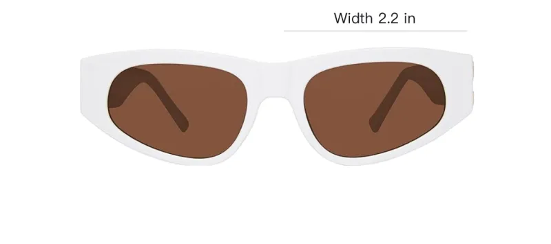 STEVE MADDEN Metal Irregular Shape Sunglasses Unisex White-3