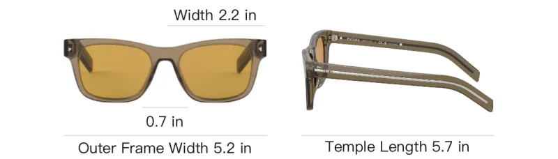 PRADA Striped Metal Detail Rectangle-frame Sunglasses-3