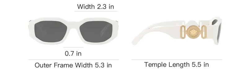 VERSACE Rectangular Frame Sunglasses-5
