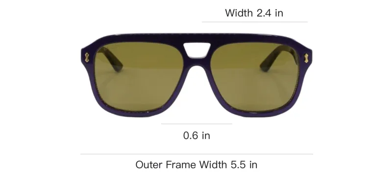 GUCCI Acetate Aviator Sunglasses Men's Purple-2