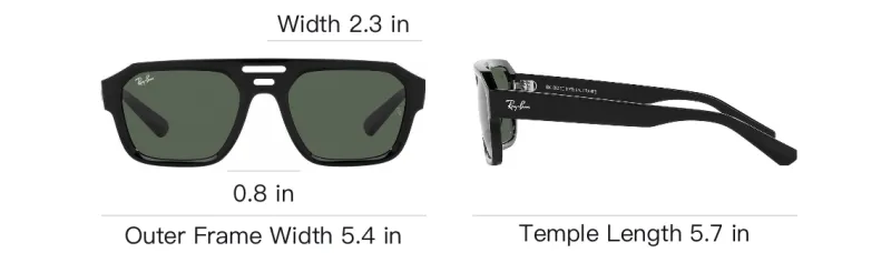 RayBan Acetate Irregular Shape Sunglasses Unisex Black-3