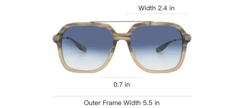 BARTON PERREIRA Titanium Acetate Aviator Sunglasses Men's Blue-2
