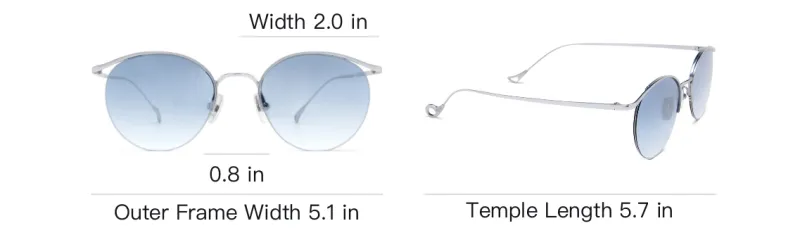 EYEPETIZER Frameless-design Round-frame Sunglasses-2