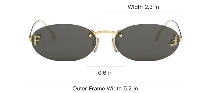FENDI Oval Frame Sunglasses-2
