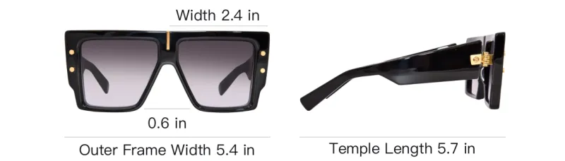 BALMAIN Plastic Irregular Shape Sunglasses Women's Black-3