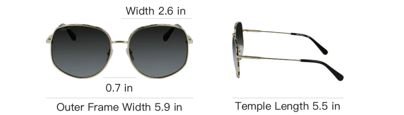 FERRAGAMO Round Sunglasses Men's Gold-3