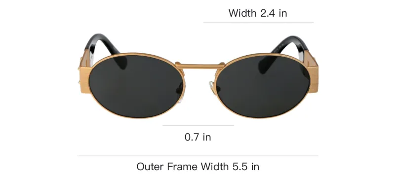 VERSACE Medusa Deco Oval-frame Sunglasses-4