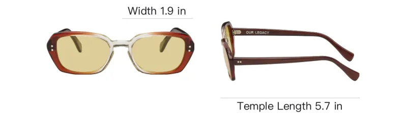 OUR LEGACY Irregular Shape Sunglasses Men's Brown-3