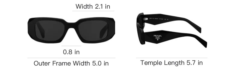 PRADA Symbole Oversized Geometric arm Sunglasses-3