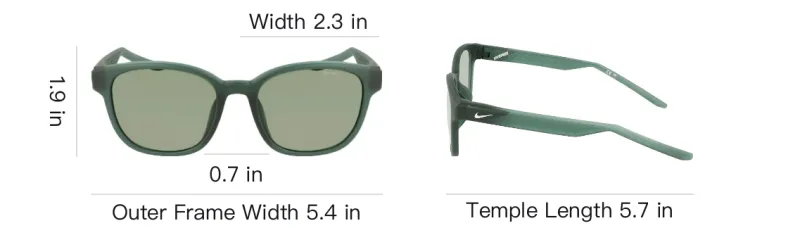 Nike Bio Based Injection Molded Square Sunglasses Unisex Green-3