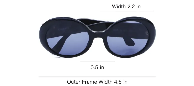 CHANEL Pre-Owned 2000s CC Oval-frame Sunglasses-3