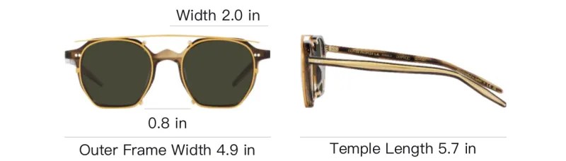 Oliver Peoples Aviator Sunglasses Men's Gold-3