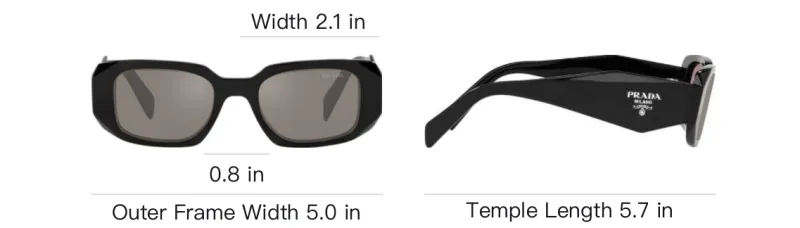 PRADA Rectangular Frame Sunglasses-3