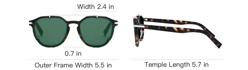 DIOR Round Sunglasses Men's Tortoiseshell-8