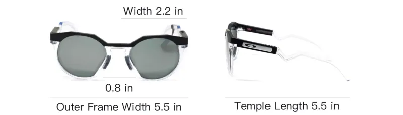 Oakley TR/Memory Plastic Irregular Shape Sunglasses Unisex Transparent/Black-3