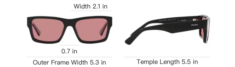 PRADA Rectangle Frame Sunglasses-3