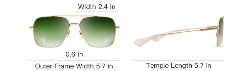 DITA Square frame Straight arm Sunglasses-4