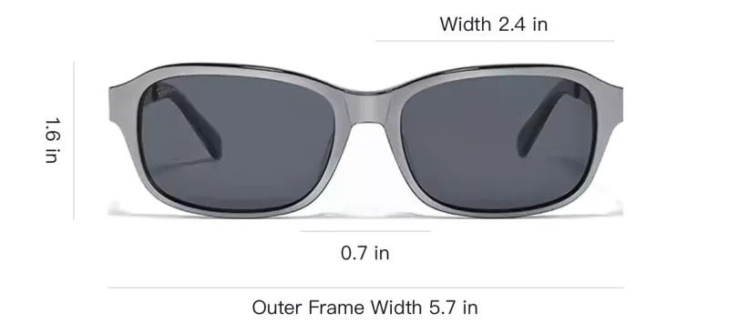 Fakeme Rectangular Sunglasses Women's Silver-3
