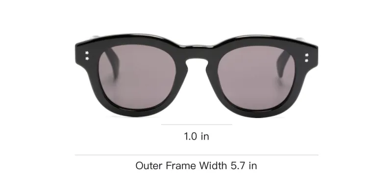 KENZO Acetate Irregular Shape Sunglasses Men's Black-2