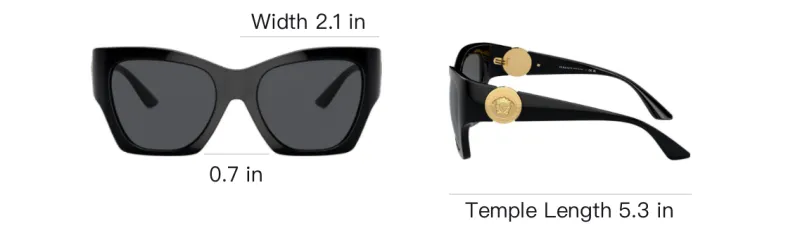 VERSACE Eyewear Logo plaque Cat eye Frame Sunglasses-3