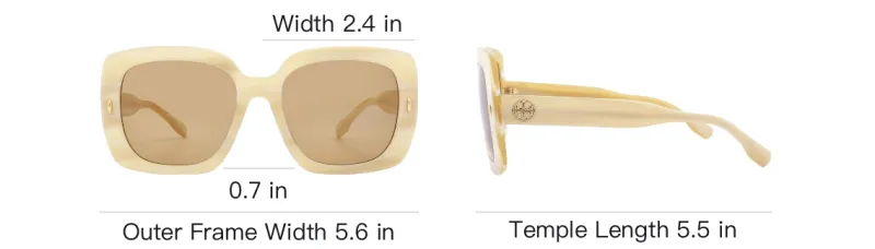 TORY BURCH Plastic Square Sunglasses Women's Brown-3