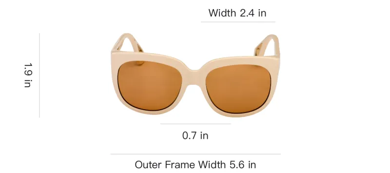 GUCCI Plate Frame Irregular Shape Sunglasses Unisex White-5