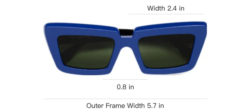 Retrosuperfuture - Rectangular Sunglasses Unisex Blue-3