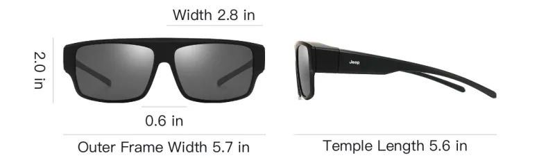 Jeep TR/Memory Plastic Square Sunglasses Men's-5