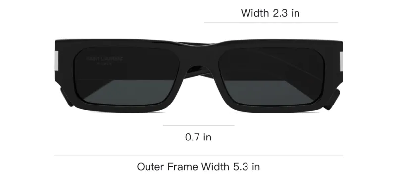 SAINT LAURENT Sl 660 Rectangular Frame Sunglasses-2