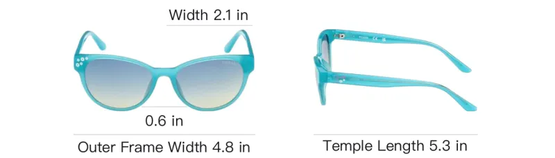 GUESS Plastic Round Sunglasses Kids' Blue-3
