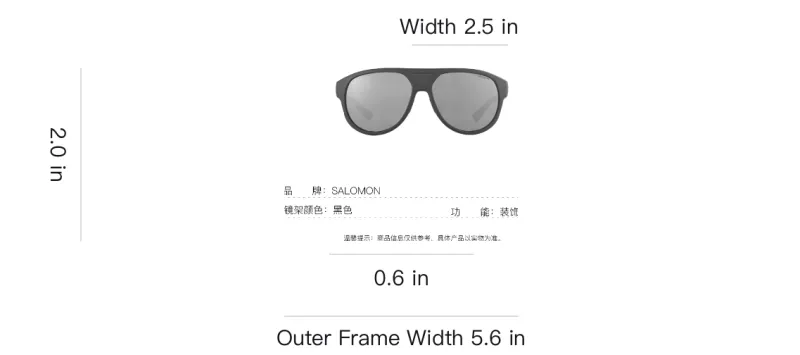 SALOMON Irregular Shape Sunglasses Men's Black-2