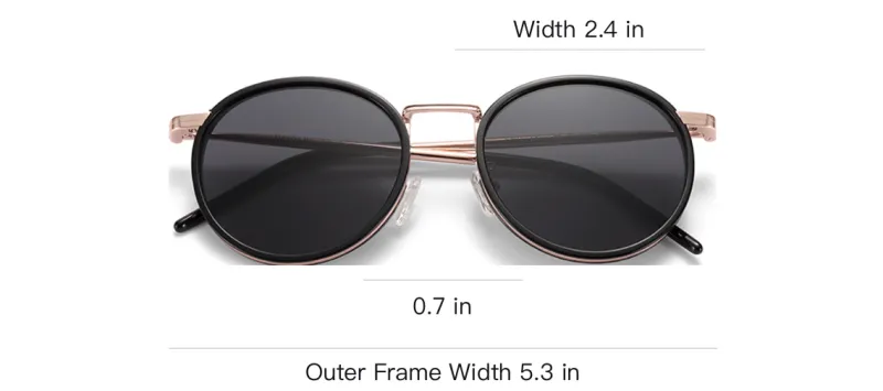 SHAWN LEE Plate Frame Round Sunglasses Unisex-2