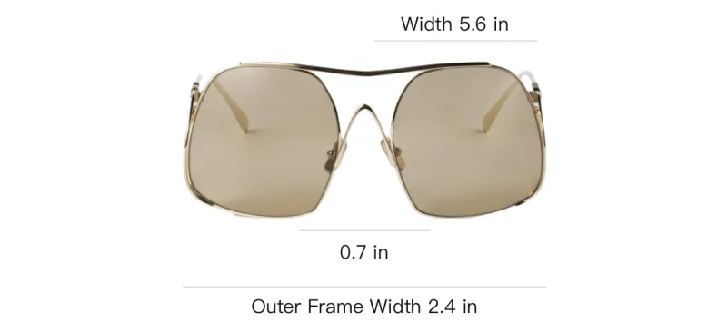 MIU MIU Metal Sunglasses Women's Gold-4