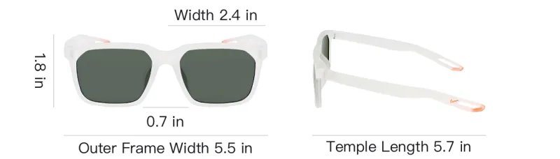 Nike Plastic Square Sunglasses Unisex White-3