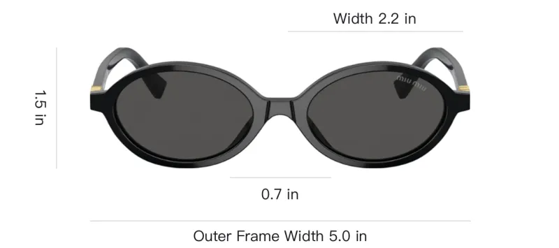 MIU MIU Oval Frame Sunglasses-5