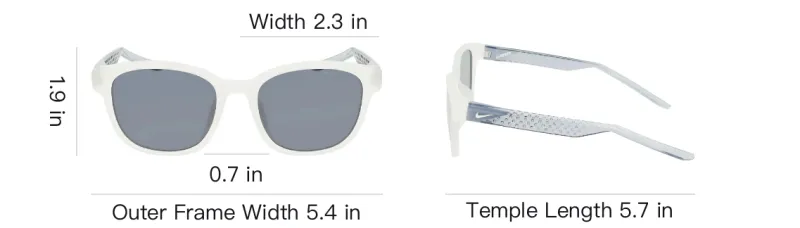 Nike Bio Based Injection Molded Square Sunglasses Unisex Transparent-3
