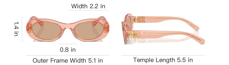 MIU MIU Oval Frame Sunglasses-4